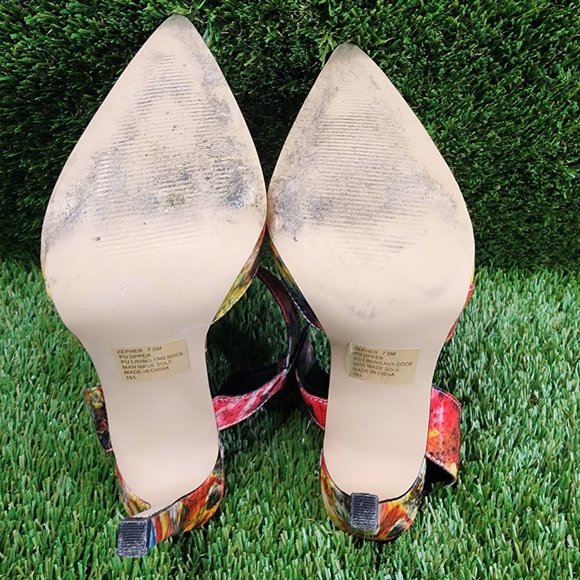 STEVE MADDEN | Fun & Colorful Sling-back Pointy Heels in Excellent Condition - Picture 4 of 5
